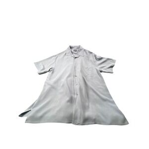 Jos A Bank Mens Short Sleeve Button Down Shirt Gray Classic Fit Casual